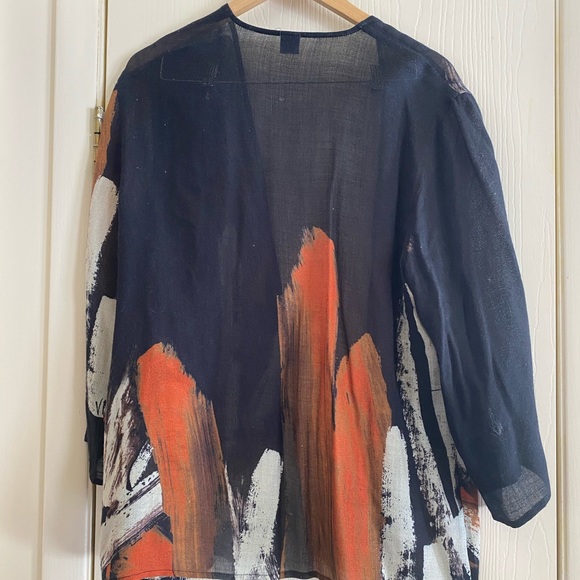 Cocoon Tao House Art to wear Lagenlook kimono M - Picture 8 of 8